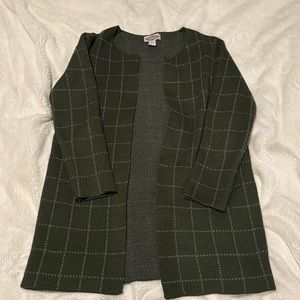 Oliver by Escio Anthropologie Green Long Open Coat/Cardigan